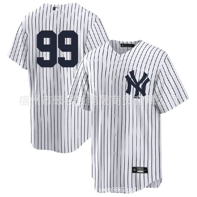 Maillot Mlb Yankees Broderie Uniforme de Baseball Prototype Jeter Juge Yankees Maillot