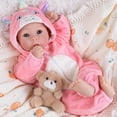 thumbnail image 1 of Muñeca Aori realista de 43 cm con cuerpo suave y atuendos rosas para mayores de 3 años, 1 of 7