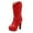 Red, variant on Women Boots Kitten Heel Square Toe Mid Calf Booties Casual Outdoor Comfortable Dressy Boots Winter Warm Shoes for Women Black 6