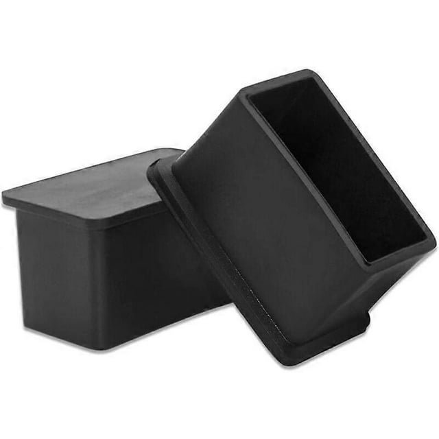 Pack of 16 Rectangular PVC End Caps - Flexible for Chair/Table Legs 20mm x 40mm (13/16" x 1-9/16") Black