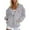 B-Grey, variant on Cnbwig Graphic Hoodies for Womens Zip Up Breast Cancer Awareness Ribbon Print Hoodies Bow Long Sleeve Drop Shoulder Tops with Pocket Pullover Hoodies Fall Shirts Beige L
