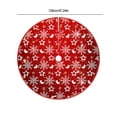 thumbnail image 3 of XYAIYT Christmas Tree Skirt Christmas Decorations Christmas Ornaments Short Plush Base Cover with Slit for Easy Installation and Petching Fallen Ornaments for Home Party 47.2in Red, 3 of 6
