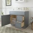 thumbnail image 4 of Vanity Art 36" W Birch Plywood Freestanding Single Base 2 Drawers Storage Cabinet with Soft Close Door, 4 of 9
