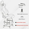 thumbnail image 6 of 2 Pieces Universal Reclinable Racing Seats with Bottom Mount Sliders , Black+Red, 6 of 6
