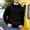 Black, variant on Men's Henley Button Pullover Hoodie with Drawstring Kangaroo Pocket & Raglan Sleeves, Casual Sweatshirt, Soft Fall Winter Basic Daily Hoodie Wine S