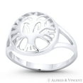 thumbnail image 1 of Tree-of-Life / Knowledge Etz Chaim 12mm Charm Right-Hand Statement Ring in .925 Sterling Silver, 1 of 1