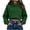 Green, variant on Smupbvky Cropped Hoodie for Women Trendy Drop Shoulder Pullover Casual Fall Cuffed Long Sleeve Tops with Pocket (XL, Red)