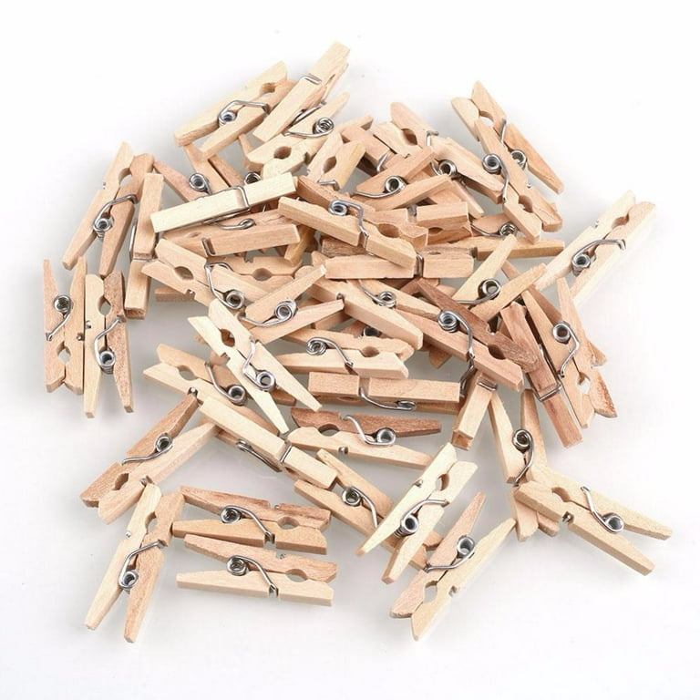 150 PCS Mini Clothespins, Mini Clothes Pins for Photo Natural
