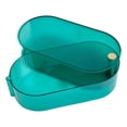 thumbnail image 2 of Transparent Rotating Jewelry Storage Box with Lid,Jewelry Organizer Case for Small Objects Ear Bracelet Necklace Green, 2 of 8