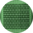 thumbnail image 1 of Ahgly Company Indoor Round Oriental Emerald Green Industrial Area Rugs, 3' Round, 1 of 4