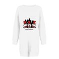 thumbnail image 4 of Pisexur Robes Joyeux Noël pour Femmes Imprimé Xmas Tendance Col Rond Robe Sweat Décontractée Vacances Manches Longues Robe de Soirée Mini Robe, 4 of 4