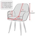 thumbnail image 3 of Funda para sillón alto elástica de vellón para comedor de hotel y hogar Funda para sillón con reposabrazos multifuncional, 3 of 6