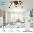 thumbnail image 3 of Oaks Aura 20.1 inch Smart APP Low Profile Ceiling Fan with LED Dimmable Light Remote Control 6-Speed Flush Mount Lighting, 3 of 7