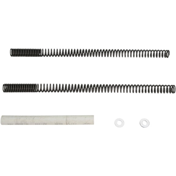 22.5" Progressive Rate Polished Fork Spring, Black,One Size