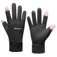 thumbnail image 1 of Guantes de otoño e invierno cálidos para exteriores, de forro polar, a prueba de viento, para esquiar, con pantalla táctil, guantes deportivos gruesos para exteriores, para ciclismo, para hombres y, 1 of 6