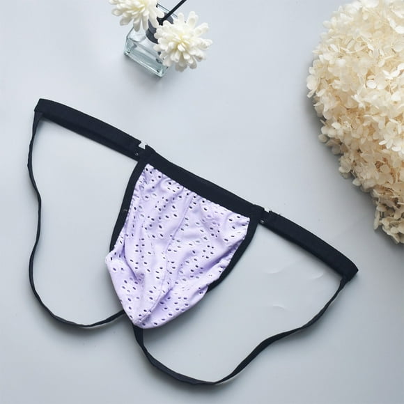Lefu Men Jock Strap Underwear Sexy Briefs Pouch Panties G-Strings Mesh Thongs T-Back