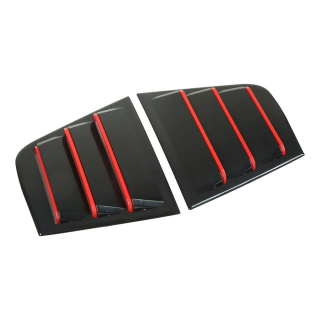 Air Vent Scoop Shades Cover Blind, Professional Side Window Louver Simple Installation Anti Scratch Rustproof Metal For Car Black