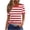 Red, variant on Womens Tops Short Sleeve Print Summer Slim Casual T-Shirt Round Neck Top Red M