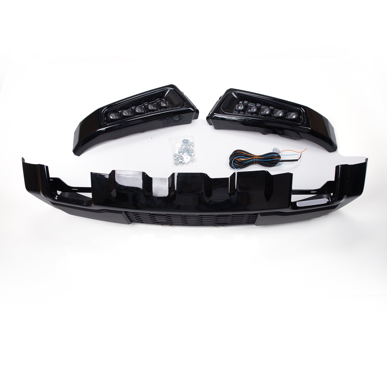 Raptor Style Steel Front Bumper Assembly w/ LED for 2015-2017 Ford F150, Black