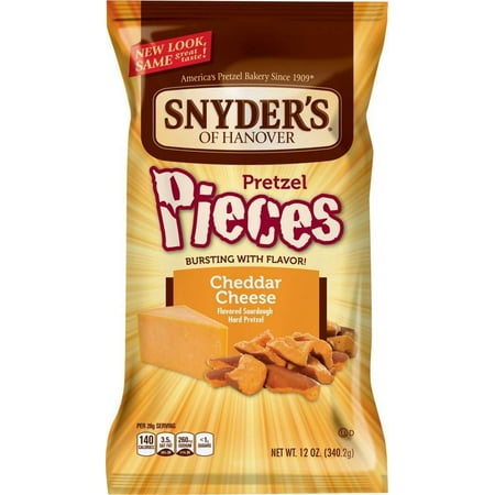 Cheddar Pretzel - Snyder's of Hanover Pretzel Pieces, Cheddar Cheese, 12 Oz