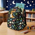 thumbnail image 3 of Kuiaobaty Dinosaur Print Kids Backpack for Boys 8-10 Palm Tree Print Backpack Bookbags with Multi Pockets Roomy School Bag for Primary School, Black, 3 of 7