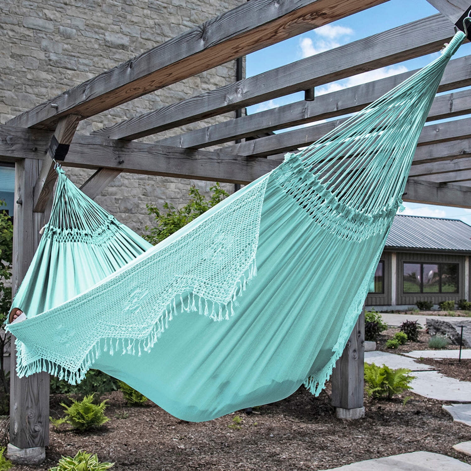 Vivere Authentic Brazilian Double 2-Person Hammock, Copacabana