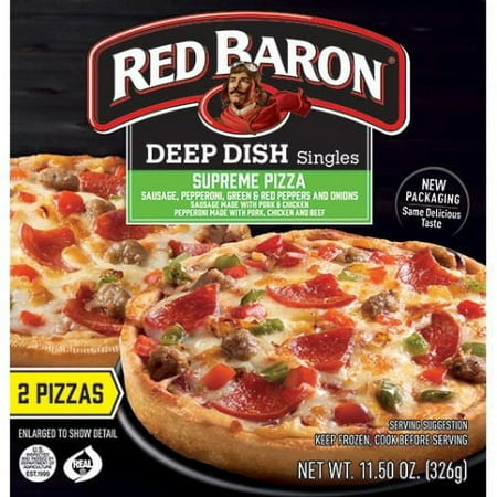Red Baron Deep Dish Singles Supreme Pizza 11.5 Ounce – 12 per Case.