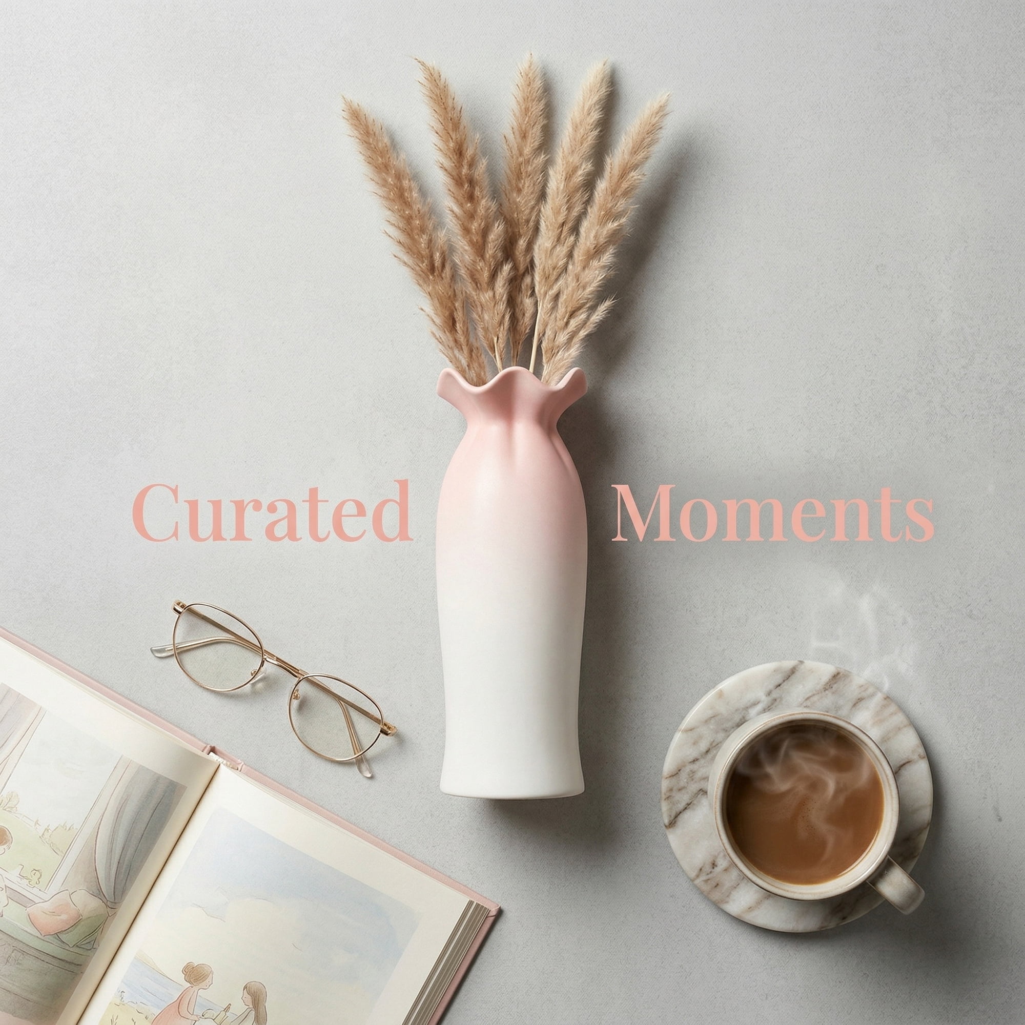 Unique Bargains Modern Tall Ceramic Vase for Decorative Pink 3.1"L x 3.1"W x 9.6"H