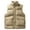 Khaki, variant on Men's Quilted Vest Coats Casual Fashion Warm Pocket Button Zipper Outwear Jackets Brown