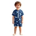 thumbnail image 1 of RXMEKW Boys Swimsuit Half-Zip Conjoined for Boys 0-3 Years, Printed Swimwear for Toddlers and Infants, Summer Beach Pool Rash Guard with UPF Protection, 1 of 9