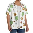 thumbnail image 2 of Susaid Tree Squirrel Print Men's Polo Shirts Button Down Short Sleeve Casual Summer Beach Vintage Shirts for Men-Large, 2 of 5