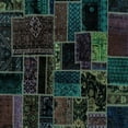 thumbnail image 1 of Ahgly Company Indoor Square Patchwork Turquoise Blue Transitional Area Rugs, 6' Square, 1 of 4