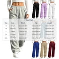 thumbnail image 3 of Womens' Sweat Pants Ndbuld Women's Casual Solid Color Drawstring Elastic Waist Sweatpants Cuffed Side Pockets Pants White S, 3 of 7