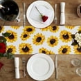 thumbnail image 3 of Sunflower Pattern Table Runner Linen Style 13x90 Inches Rustic Farmhouse Table Runner Kitchen Dining Table Decoration for Wedding Birthday Party Christmas, 3 of 6