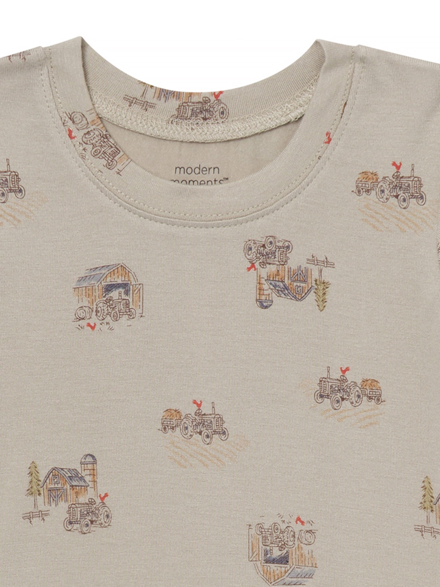 Modern Moments by Gerber Toddler Neutral Super Soft Pajama Set, 4-Piece, Sizes 12 Months-5T
