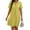 Yellow, variant on tasrioml Women A-Line Dress V-Neck Lapel Short Sleeve Solid Color Summer Dress Loose Fit Lightweight Casual Dress