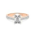 thumbnail image 4 of IGI Certified 4 Carat Emerald Shape Lab Grown Diamond Engagement Ring | 14K Rose Gold | Calista Side Stone Lab Diamond Ring | FG-VS1-VS2 Quality Friendly Diamonds, 4 of 6