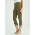 thumbnail image 2 of Jessica London Women's Plus Size Everyday Stretch Cotton Capri Legging, 2 of 4