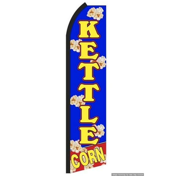 Kettle Corn Swooper Flag (Hardware Not Included) |Advertisement /Business Flags | Feather Flag |