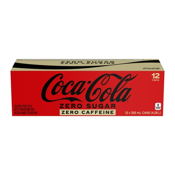 Coca-Cola Zero Sugar Zero Caffeine Fridge Pack Cans, 355 mL, 12 Pack