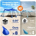 thumbnail image 2 of Carpa de playa Rhino Valley, 305 x 305 cm, UPF 50+, con sacos de arena, 2 of 8