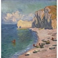 thumbnail image 2 of Claude Monet 20x21 Black Ornate Framed Double Matted Museum Art Print Titled: Etretat, the Beach and the Falaise D'Amont (1885), 2 of 5