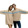 thumbnail image 4 of Unisex 2026 Valentine's Long Sleeve Sweatshirt Printed Graphic Hoodless Pullover Casual Matching Couple Outfit Soft Cozy Daily Wear Tops, 4 of 8