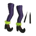 thumbnail image 4 of 2pcs Halloween Witch Legs Scary Yard Stakes Purple Witch Legs for Patio Indoor Outdoor Halloween Decoration, 4 of 9