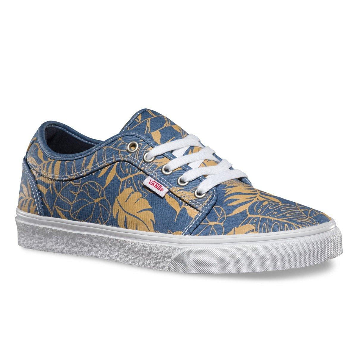 Vans Chukka Low Men's Skateboarding Shoes (Leaves) Blue Twill - Walmart.com