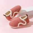 thumbnail image 3 of HNMKIU Fashion Cute Autumn and Winter Boys and Girls Slippers Flat Bottom Lightweight Soft and Comfortable Warm Solid Color Cartoon Animal Indoor Slippers Watermelon Red,3.5-4 Years, 3 of 7