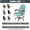 thumbnail image 5 of SCRAWLGOD Capybara Lemon Blue Breathable Computer Chair Slipcover with Arm Protector Dustproof Desk Chair Covers Crease Resistant High Back Chair Cover, 3 Pieces Set, L, 5 of 7