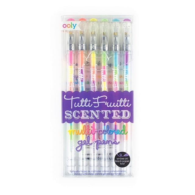 Ooly Bolígrafo de gel TUTTI FRUITTI SCENTED - 132-16 - Escritura cambia de color, 6 pzs Ooly 132-16