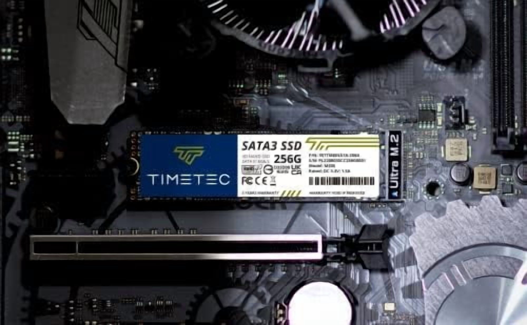 Timetec 256GB SSD 3D NAND SATA III 6Gb/s M.2 2280 NGFF 128TBW Read Speed Up to 550MB/s SLC Cache Performance Boost Internal Solid State Drive for PC Computer Laptop and Desktop (256GB)