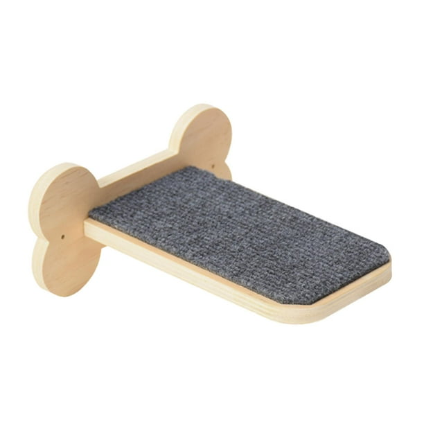 Estante para Gato Estante de Pared para Gato con Escalón de Madera Superficie para Rascar y Descansar con Material Resistente Adecuado para Mascotas